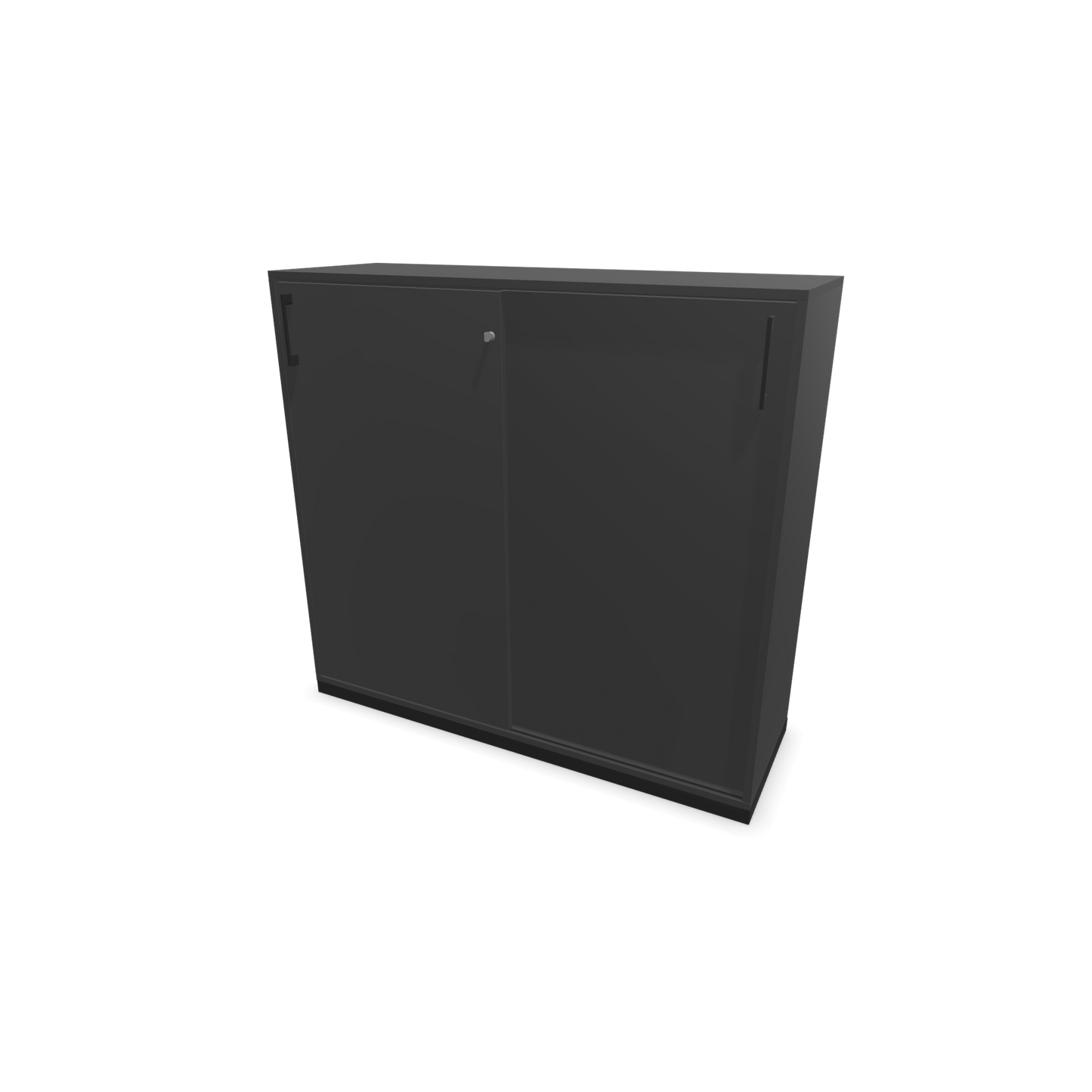 Narbutas Choice Schiebetürschrank 3-OH - 1200mm - Dunkelgrau mit Griffen Schwarz - 6027192