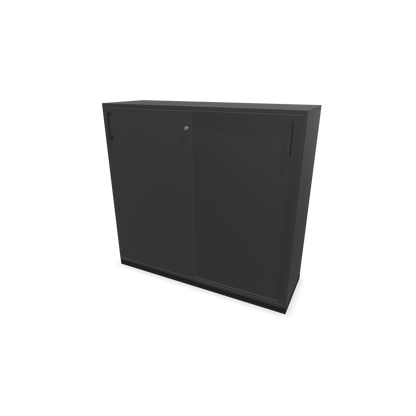 Narbutas Choice Schiebetürschrank 3-OH - 1200mm - Dunkelgrau mit Griffen Schwarz - 6027192