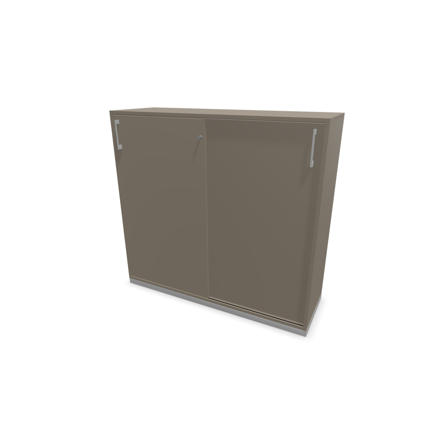 Narbutas Choice Schiebetürschrank 3-OH - 1200mm - Cubanitgrau mit Griffen Silbergrau - 6027327