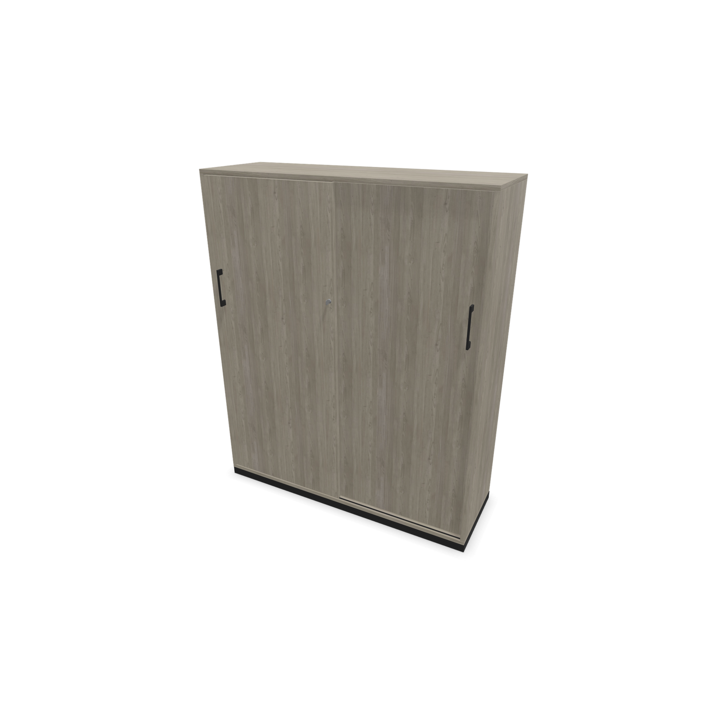 Narbutas Choice Schiebetürschrank 4-OH - 1200mm - Holzdekor grau mit Griffen Schwarz - 6027422