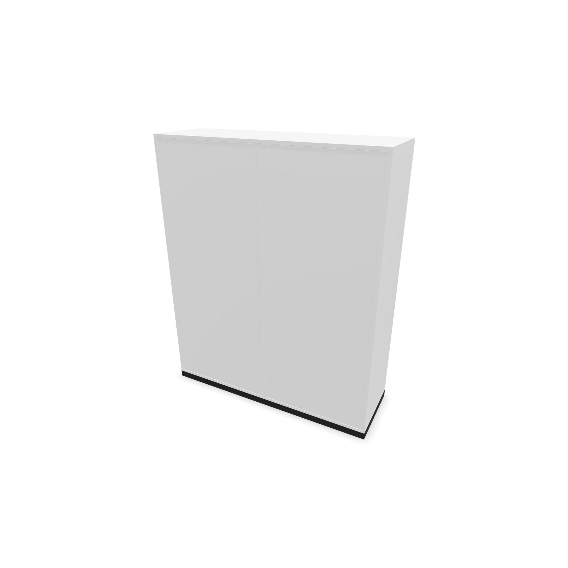 Narbutas Choice Schiebetürschrank 4-OH - 1200mm - Weiss mit Griffen Schwarz Ansicht von hinten - 6027432