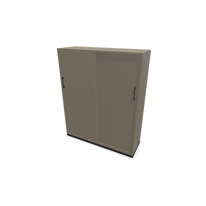Narbutas Choice Schiebetürschrank 4-OH - 1200mm - Cubanitgrau mit Griffen Schwarz - 6027452