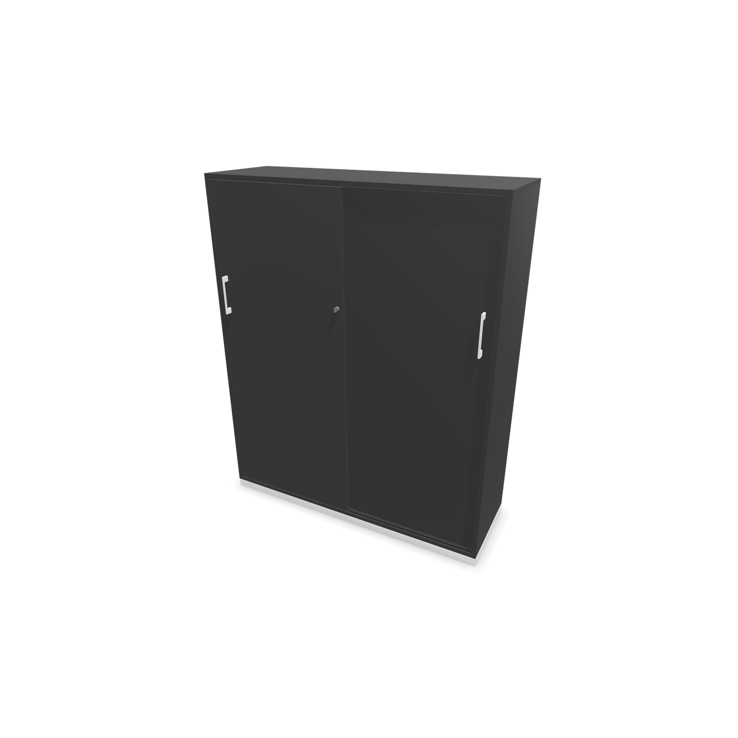 Narbutas Choice Schiebetürschrank 4-OH - 1200mm - Dunkelgrau mit Griffen Weiss - 6027503