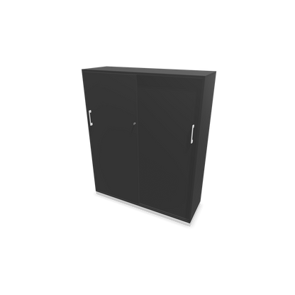 Narbutas Choice Schiebetürschrank 4-OH - 1200mm - Dunkelgrau mit Griffen Weiss - 6027503