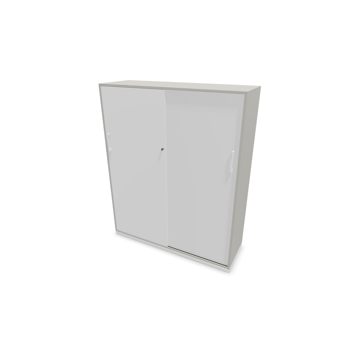 Narbutas Choice Schiebetürschrank 4-OH - 1200mm - Perlgrau mit weisser Front mit Griffen Weiss - 6027520
