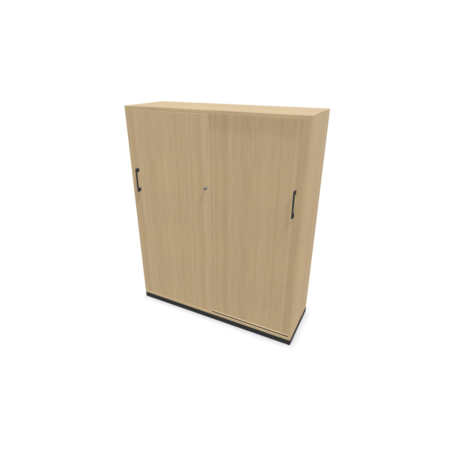 Narbutas Choice Schiebetürschrank 4-OH - 1200mm - Eichendekor gebleicht mit Griffen Dunkelgrau - 6027585