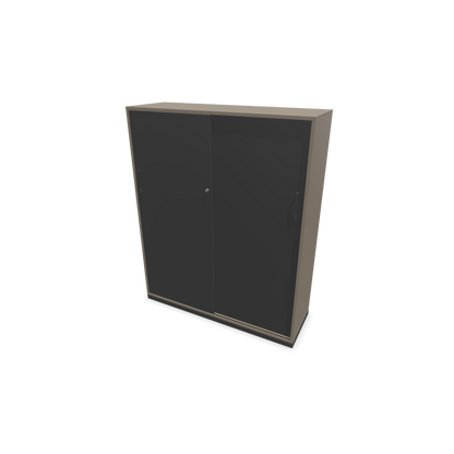 Narbutas Choice Schiebetürschrank 4-OH - 1200mm - Cubanitgrau mit dunkelgrauer Front mit Griffen Dunkelgrau - 6027638
