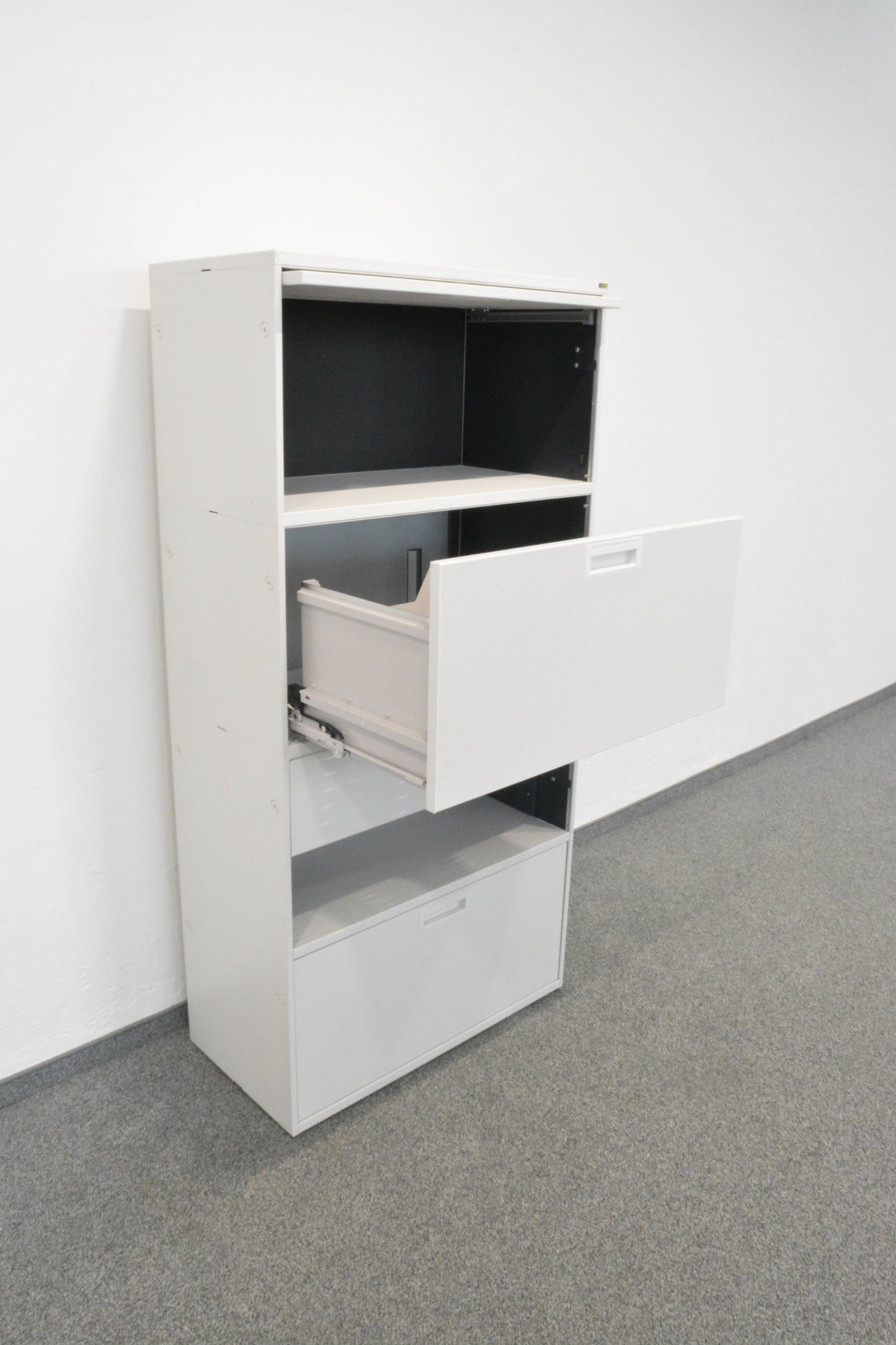 Lista Office Qub Modul-Kombination  mit Hängeregister oben offen