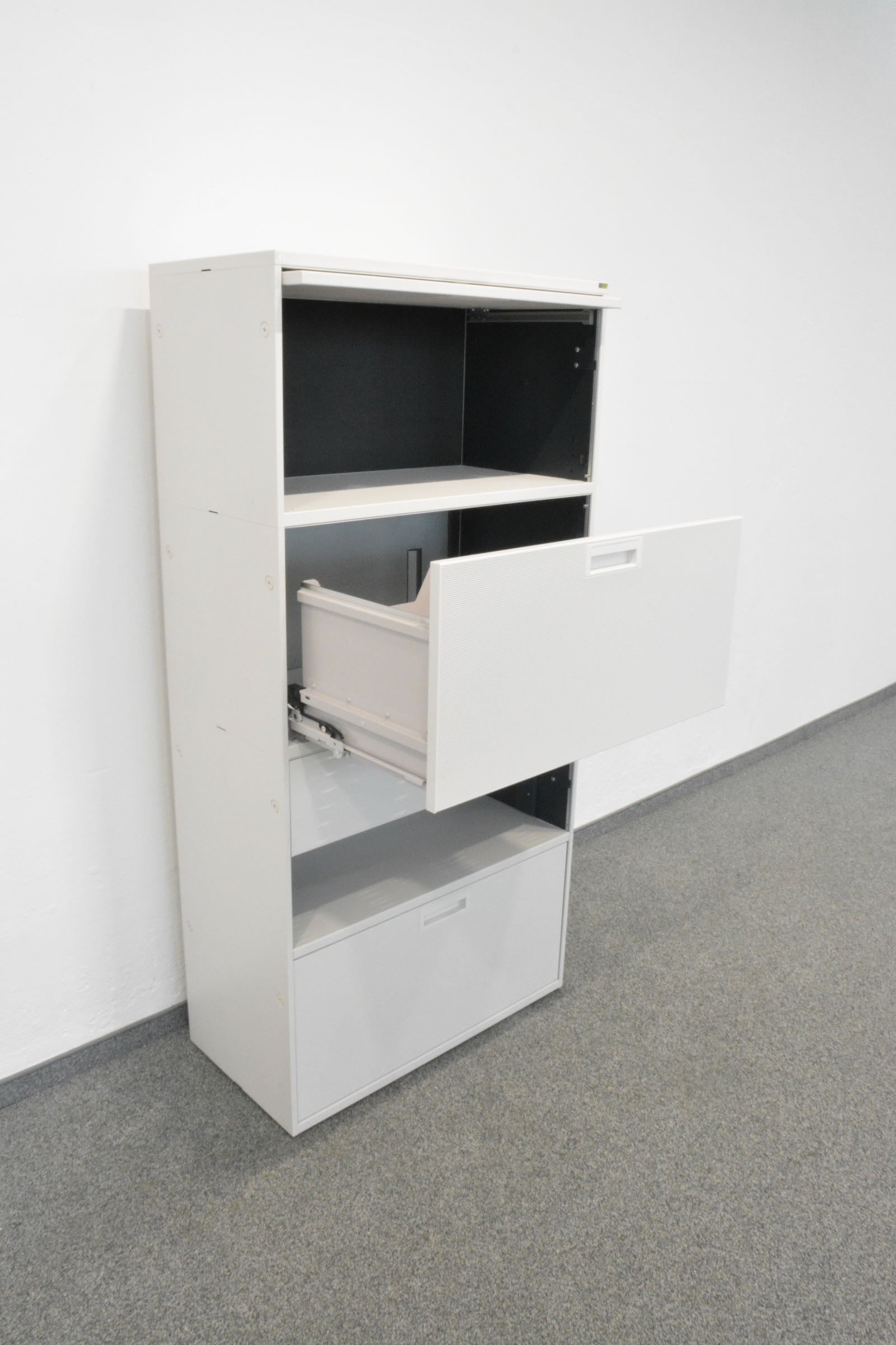 Lista Office Qub Modul-Kombination  mit Hängeregister oben offen