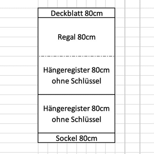 Denz D3 Sideboard MDF Anthrazit 800 mm breit