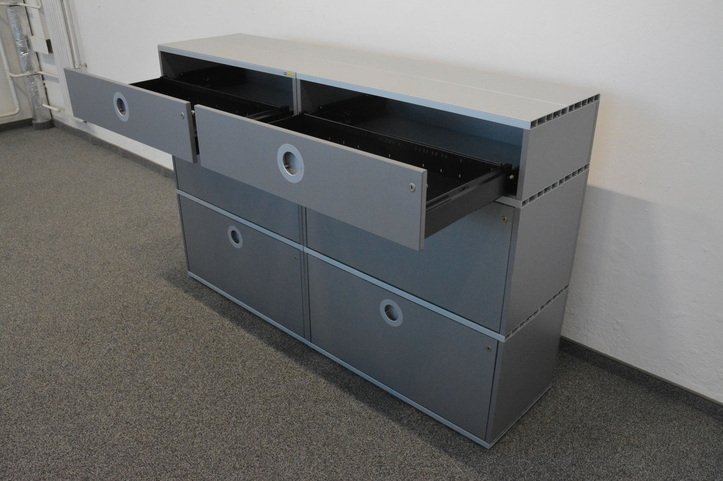 Denz D3 Sideboard mit oberen Schubladen A6 offen