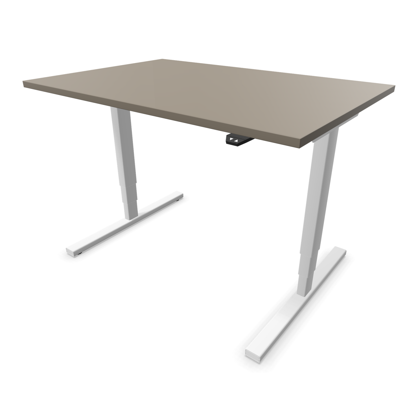 Narbutas Easy High Sitz-Steh-Schreibtisch 1200x800mm, Gestell Weiss, Tischplatte Cubanitgrau