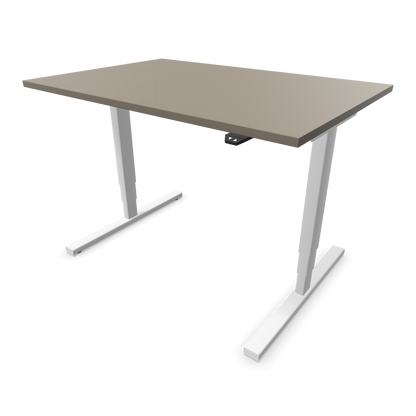 Narbutas Easy High Sitz-Steh-Schreibtisch 1200x800mm, Gestell Weiss, Tischplatte Cubanitgrau