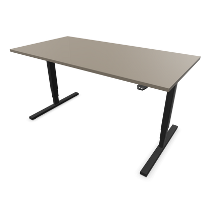 Narbutas Easy High Sitz-Steh-Schreibtisch 1600x800mm, Gestell Schwarz, Tischplatte Cubanitgrau