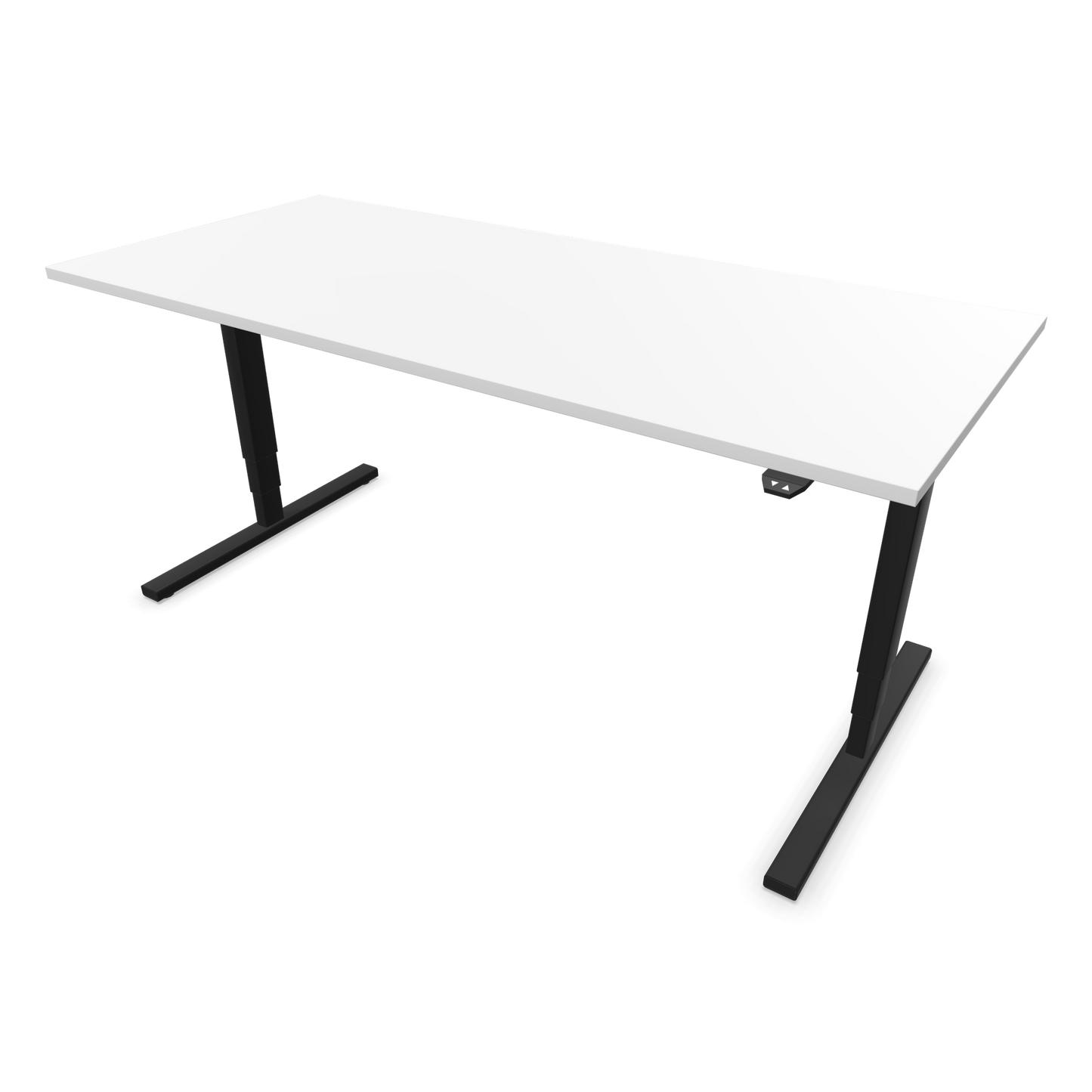 Narbutas Easy High Sitz-Steh-Schreibtisch 1800x800mm, Gestell Schwarz, Tischplatte Weiss