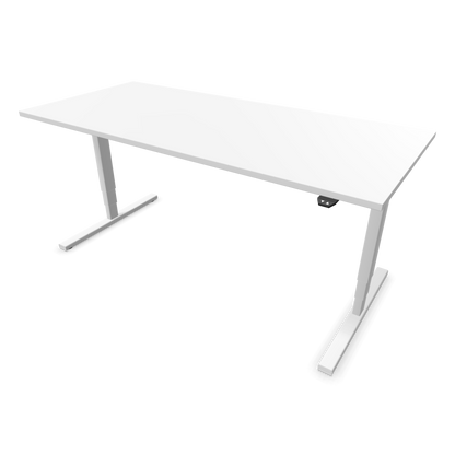 Narbutas Easy High Sitz-Steh-Schreibtisch 1800x800mm, Gestell Weiss, Tischplatte Weiss