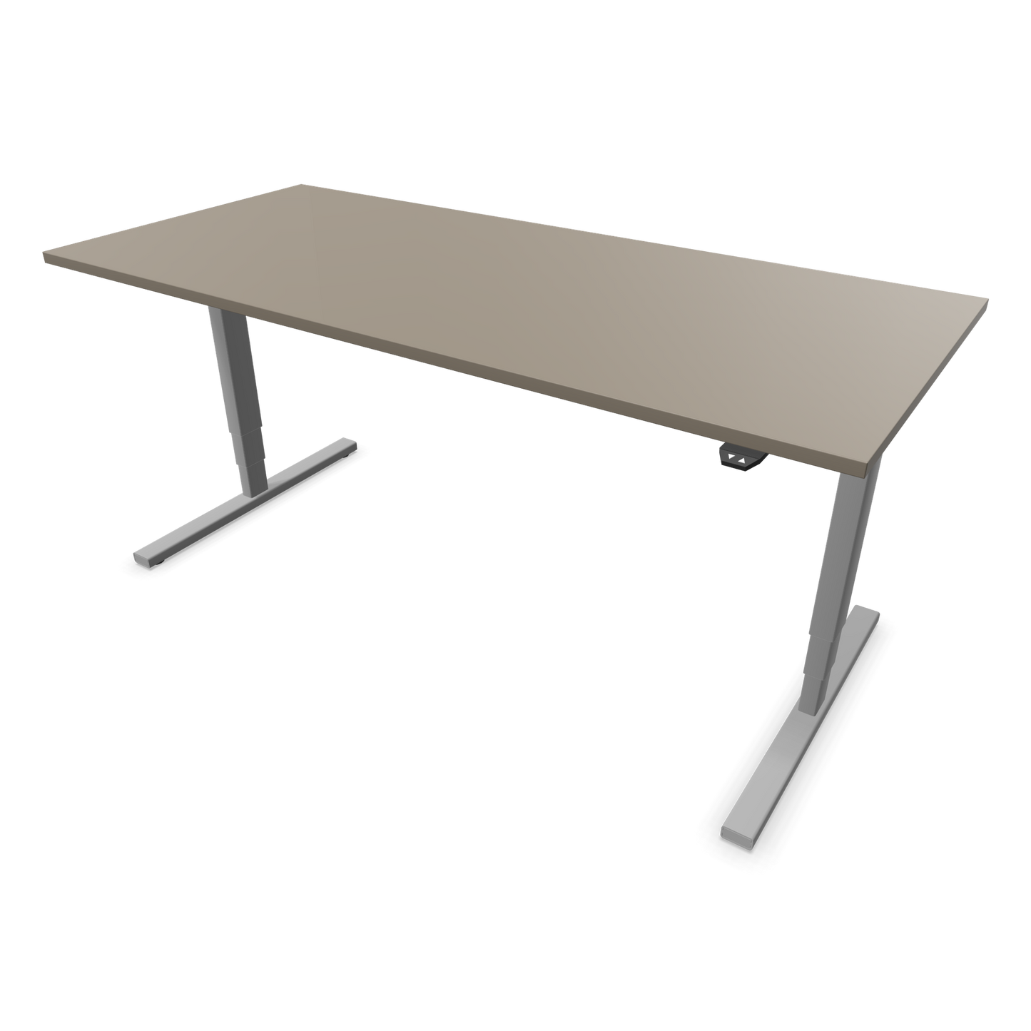 Narbutas Easy High Sitz-Steh-Schreibtisch 1800x800mm, Gestell Silbergrau, Tischplatte Cubanitgrau