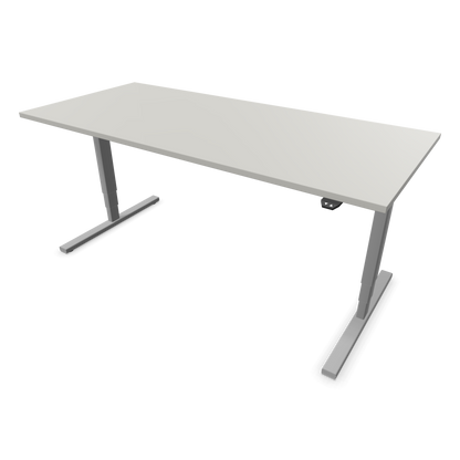 Narbutas Easy High Sitz-Steh-Schreibtisch 1800x800mm, Gestell Silbergrau, Tischplatte Perlgrau