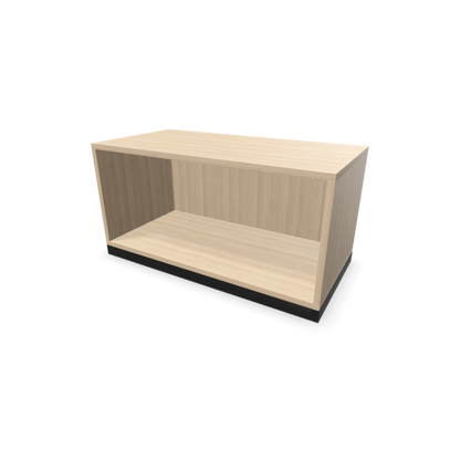 Narbutas Choice Regal 1-OH ohne Trennwand 800mm breit aus Eschendekor sandbeige mit Sockel Schwarz - 6028997