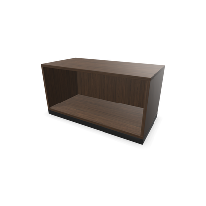 Narbutas Choice Regal 1-OH ohne Trennwand 800mm breit aus Nussbaumdekor dunkel mit Sockel Schwarz - 6028998