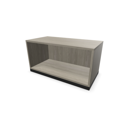 Narbutas Choice Regal 1-OH ohne Trennwand 800mm breit aus Holzdekor grau mit Sockel Schwarz - 6028999