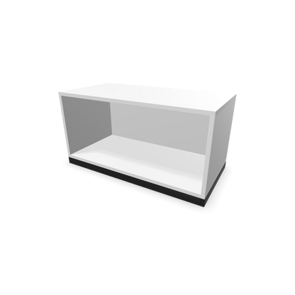 Narbutas Choice Regal 1-OH ohne Trennwand 800mm breit aus Weiss mit Sockel Schwarz - 6029000