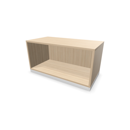 Narbutas Choice Regal 1-OH ohne Trennwand 800mm breit aus Eschendekor sandbeige mit Sockel Weiss - 6029006