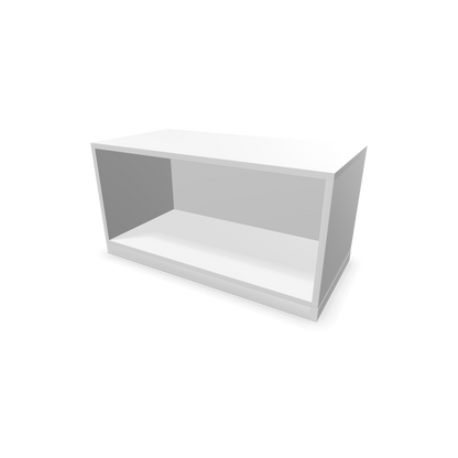 Narbutas Choice Regal 1-OH ohne Trennwand 800mm breit aus Weiss mit Sockel Weiss - 6029009