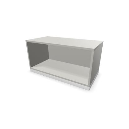 Narbutas Choice Regal 1-OH ohne Trennwand 800mm breit aus Perlgrau mit Sockel Weiss - 6029012