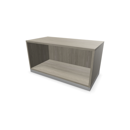 Narbutas Choice Regal 1-OH ohne Trennwand 800mm breit aus Holzdekor grau mit Sockel Silbergrau - 6029017