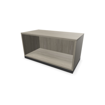 Narbutas Choice Regal 1-OH ohne Trennwand 800mm breit aus Holzdekor grau mit Sockel Dunkelgrau - 6029026