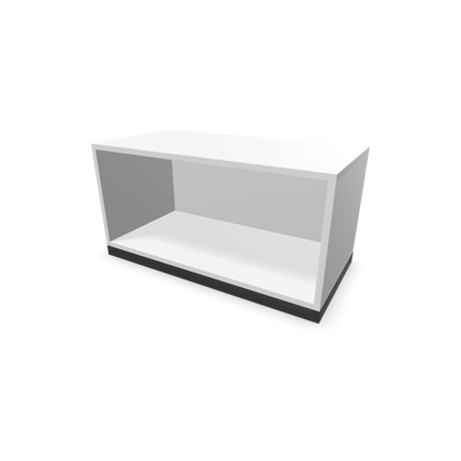 Narbutas Choice Regal 1-OH ohne Trennwand 800mm breit aus Weiss mit Sockel Dunkelgrau - 6029027