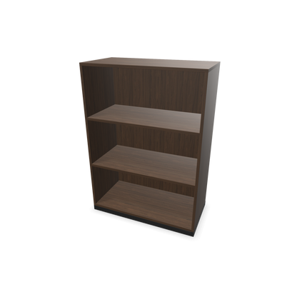 Narbutas Choice Regal 3-OH ohne Trennwand 800mm breit aus Nussbaumdekor dunkel mit Sockel Schwarz - 6029034