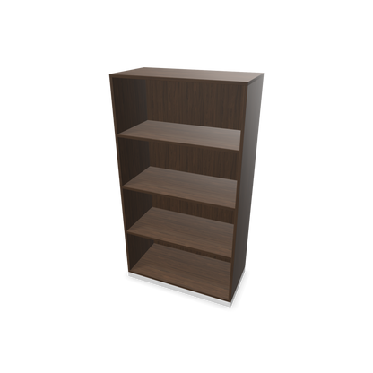 Narbutas Choice Regal 4-OH ohne Trennwand 800mm breit aus Nussbaumdekor dunkel mit Sockel Weiss - 6029079