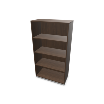Narbutas Choice Regal 4-OH ohne Trennwand 800mm breit aus Nussbaumdekor dunkel mit Sockel Silbergrau - 6029088