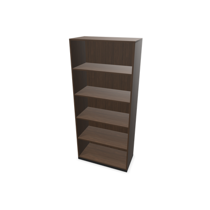 Narbutas Choice Regal 5-OH ohne Trennwand 800mm breit aus Nussbaumdekor dunkel mit Sockel Schwarz - 6029106