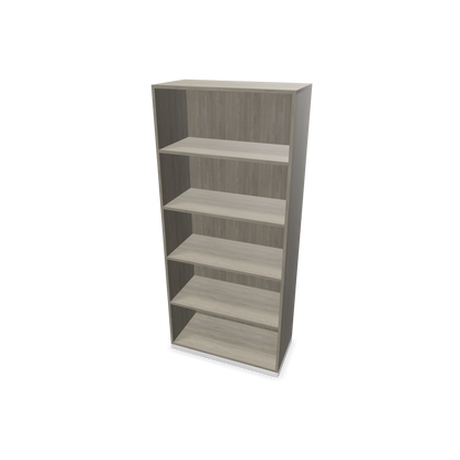 Narbutas Choice Regal 5-OH ohne Trennwand 800mm breit aus Holzdekor grau mit Sockel Weiss - 6029116