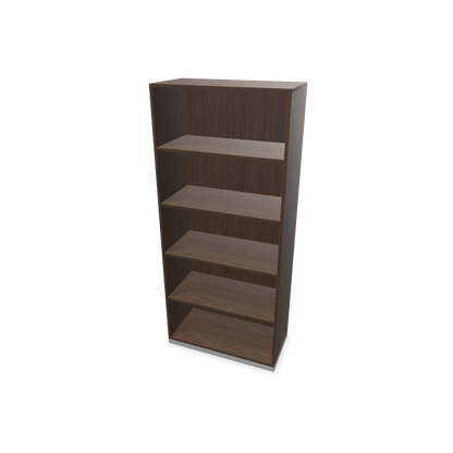Narbutas Choice Regal 5-OH ohne Trennwand 800mm breit aus Nussbaumdekor dunkel mit Sockel Dunkelgrau - 6029133