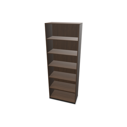 Narbutas Choice Regal 6-OH ohne Trennwand 800mm breit aus Nussbaumdekor dunkel mit Sockel Schwarz - 6029142