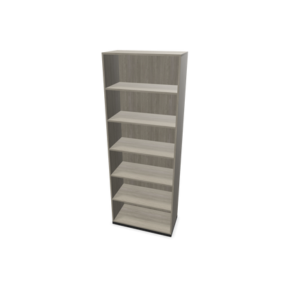 Narbutas Choice Regal 6-OH ohne Trennwand 800mm breit aus Holzdekor grau mit Sockel Schwarz - 6029143