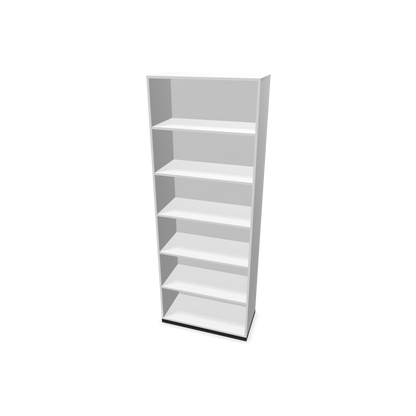 Narbutas Choice Regal 6-OH ohne Trennwand 800mm breit aus Weiss mit Sockel Schwarz - 6029144