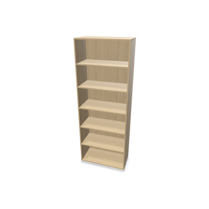 Narbutas Choice Regal 6-OH ohne Trennwand 800mm breit aus Eichendekor mit Sockel Weiss - 6029148