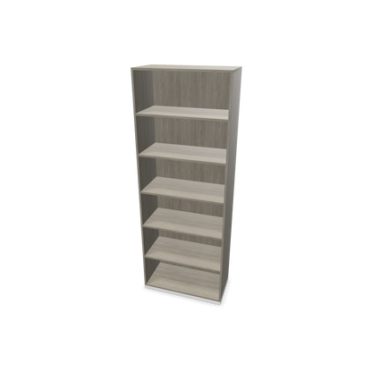 Narbutas Choice Regal 6-OH ohne Trennwand 800mm breit aus Holzdekor grau mit Sockel Weiss - 6029152