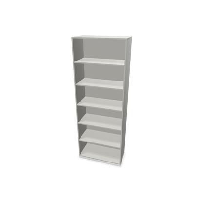 Narbutas Choice Regal 6-OH ohne Trennwand 800mm breit aus Perlgrau mit Sockel Weiss - 6029156