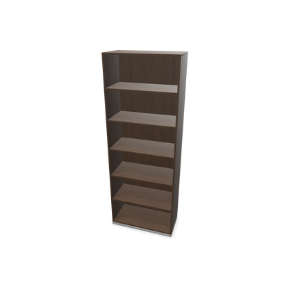 Narbutas Choice Regal 6-OH ohne Trennwand 800mm breit aus Nussbaumdekor dunkel mit Sockel Silbergrau - 6029160