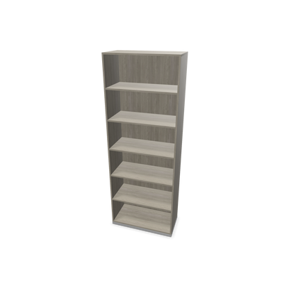 Narbutas Choice Regal 6-OH ohne Trennwand 800mm breit aus Holzdekor grau mit Sockel Silbergrau - 6029161