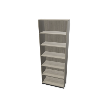 Narbutas Choice Regal 6-OH ohne Trennwand 800mm breit aus Holzdekor grau mit Sockel Dunkelgrau - 6029170