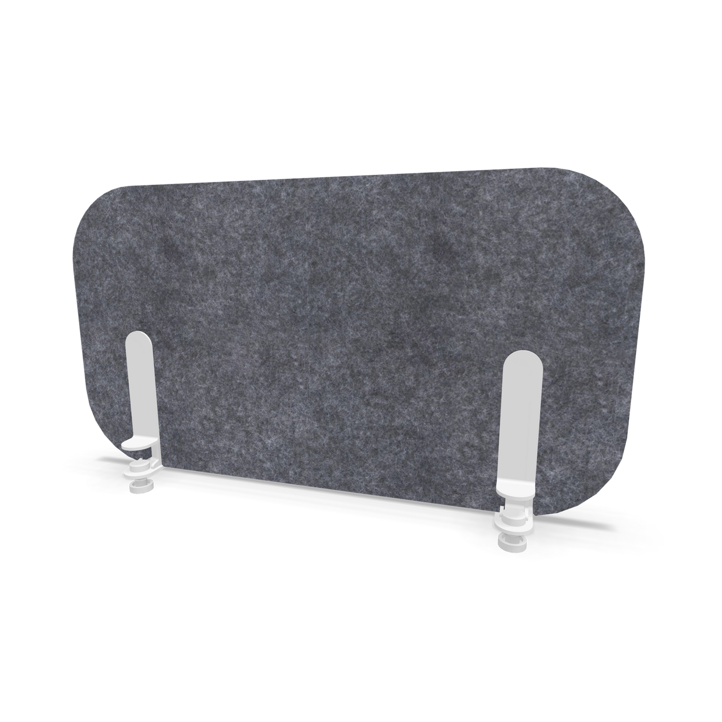 Narbutas Pet Round Tischtrennwand Grau - 680x365 mit Halterung Weiss - 6029181