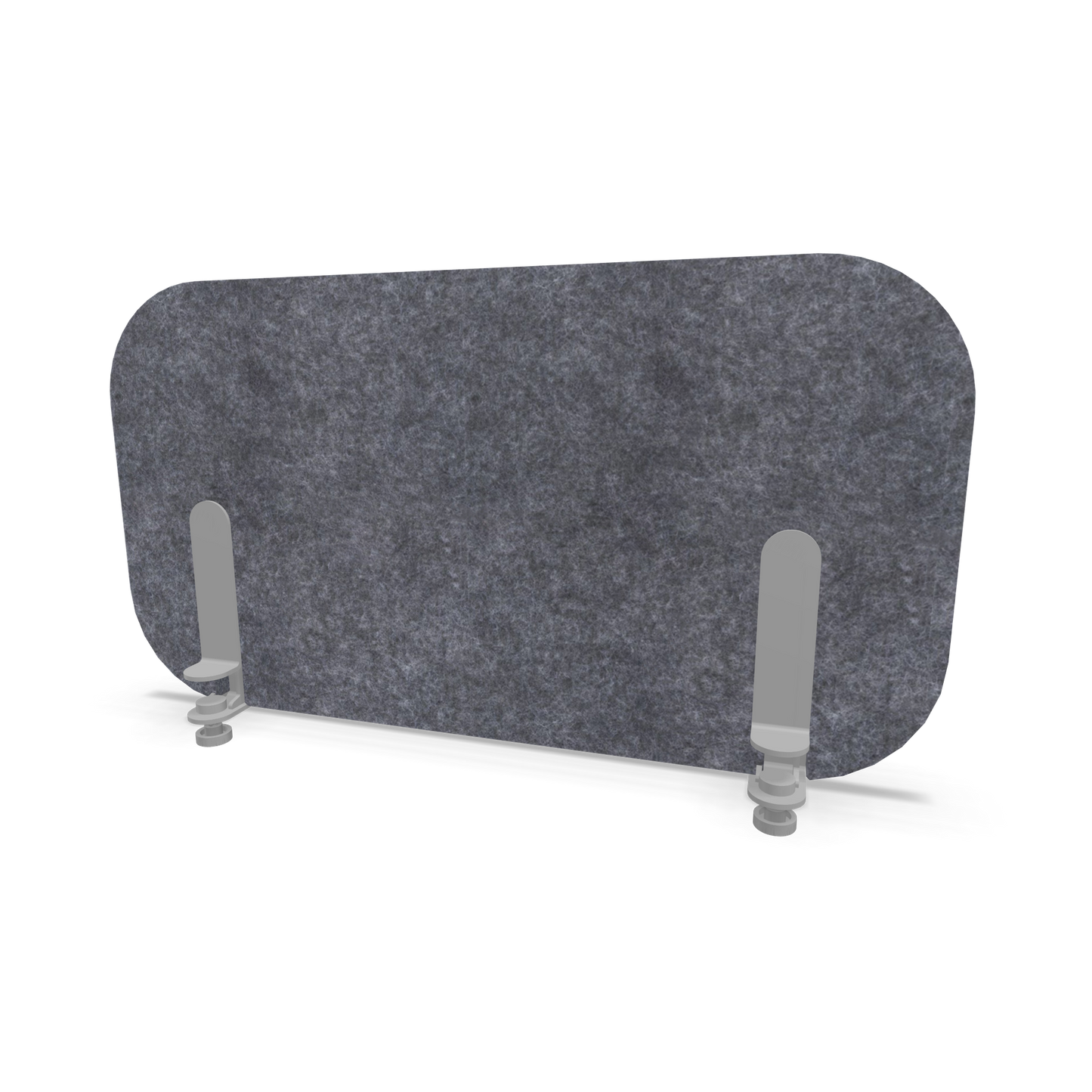 Narbutas Pet Round Tischtrennwand Grau - 680x365 mit Halterung Silbergrau - 6029187