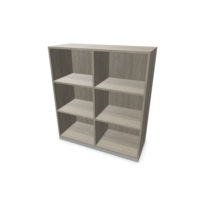 Narbutas Choice Regal 3-OH mit Trennwand 1000mm breit aus Holzdekor grau mit Sockel Silbergrau - 6029341